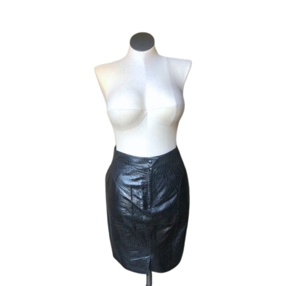 Pelle Vintage 70’s 80’s Leather Biker Babe Skirt